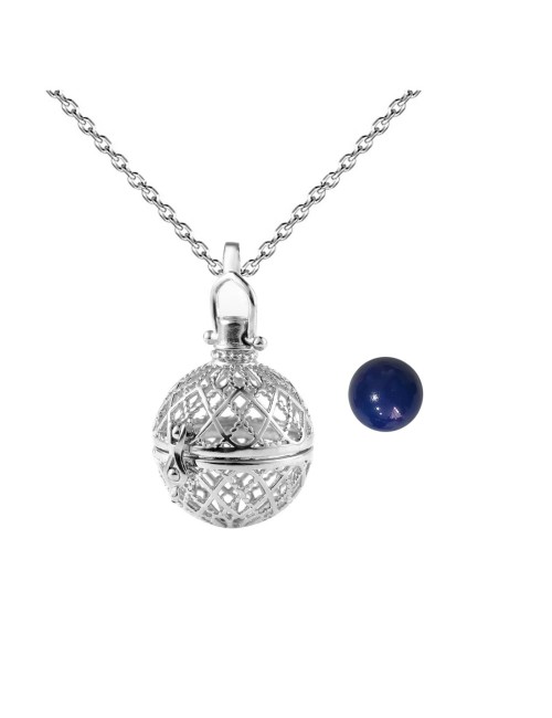 Collar Llamador De Angel Jaula Tribal Cascabel +estuche