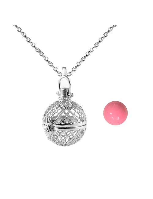 Collar Llamador De Angel Jaula Tribal Cascabel +estuche