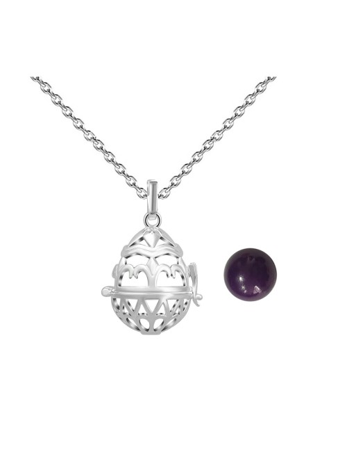 Collar Llamador De Angel Proteccion Cascabel + Estuche