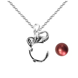 Collar Llamador De Angel Elefante Figura Cascabel + Estuche