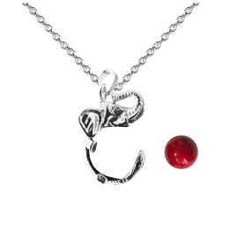 Collar Llamador De Angel Elefante Figura Cascabel + Estuche