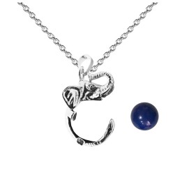 Collar Llamador De Angel Elefante Figura Cascabel + Estuche
