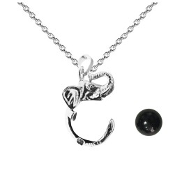 Collar Llamador De Angel Elefante Figura Cascabel + Estuche