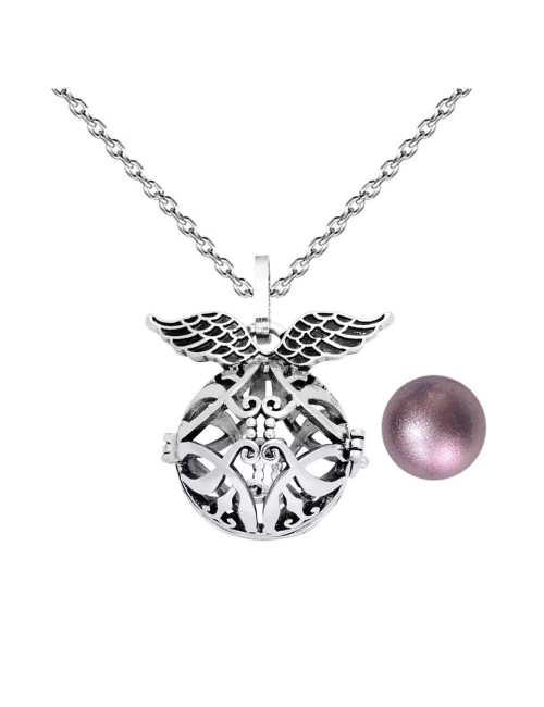 Collar Llamador De Angel Estrella Tribal Cascabel + Estuche