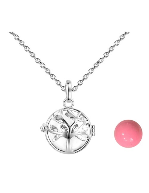 Collar Llamador De Angel Arbol De La Vida Cascabel + Estuche