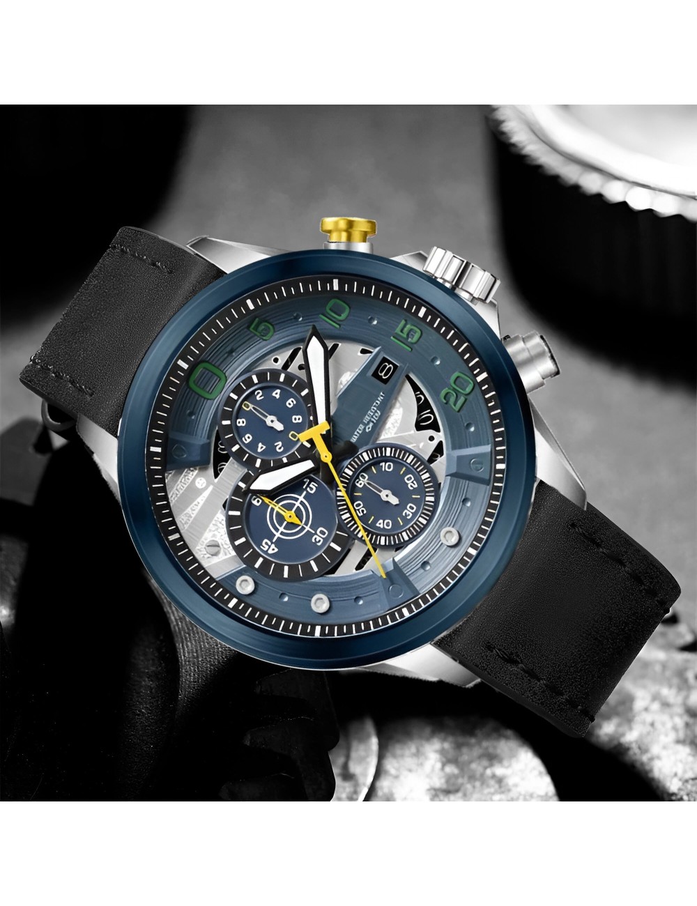 Reloj G-force H3790g Cronografo Funcional Cuero + Estuche