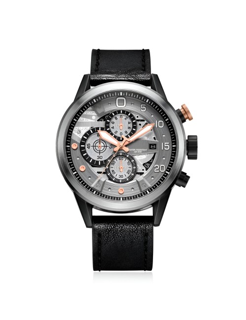 Reloj G-force H3790g Cronografo Funcional Cuero + Estuche