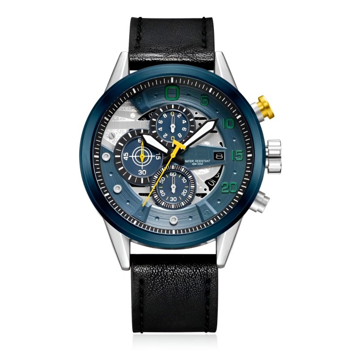 Reloj G-force H3790g Cronografo Funcional Cuero + Estuche