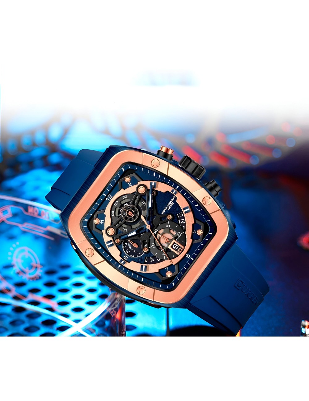 Reloj G-force H3994g Calendario Deportivo Funcional +estuche