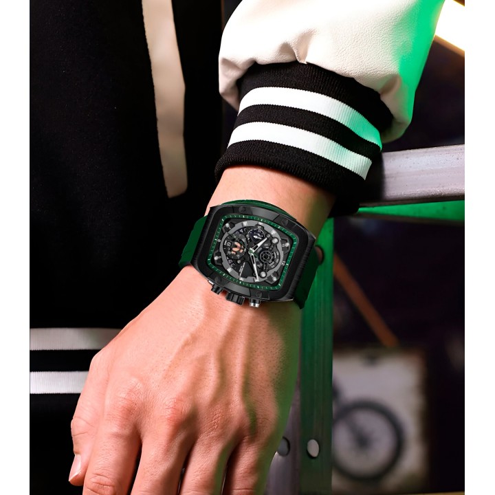 Reloj G-force H3994g Calendario Deportivo Funcional +estuche