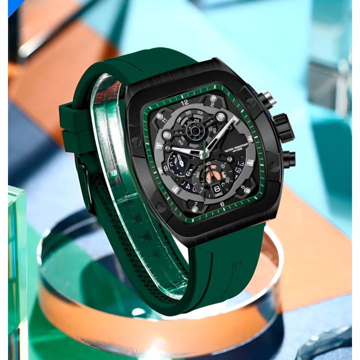 Reloj G-force H3994g Calendario Deportivo Funcional +estuche