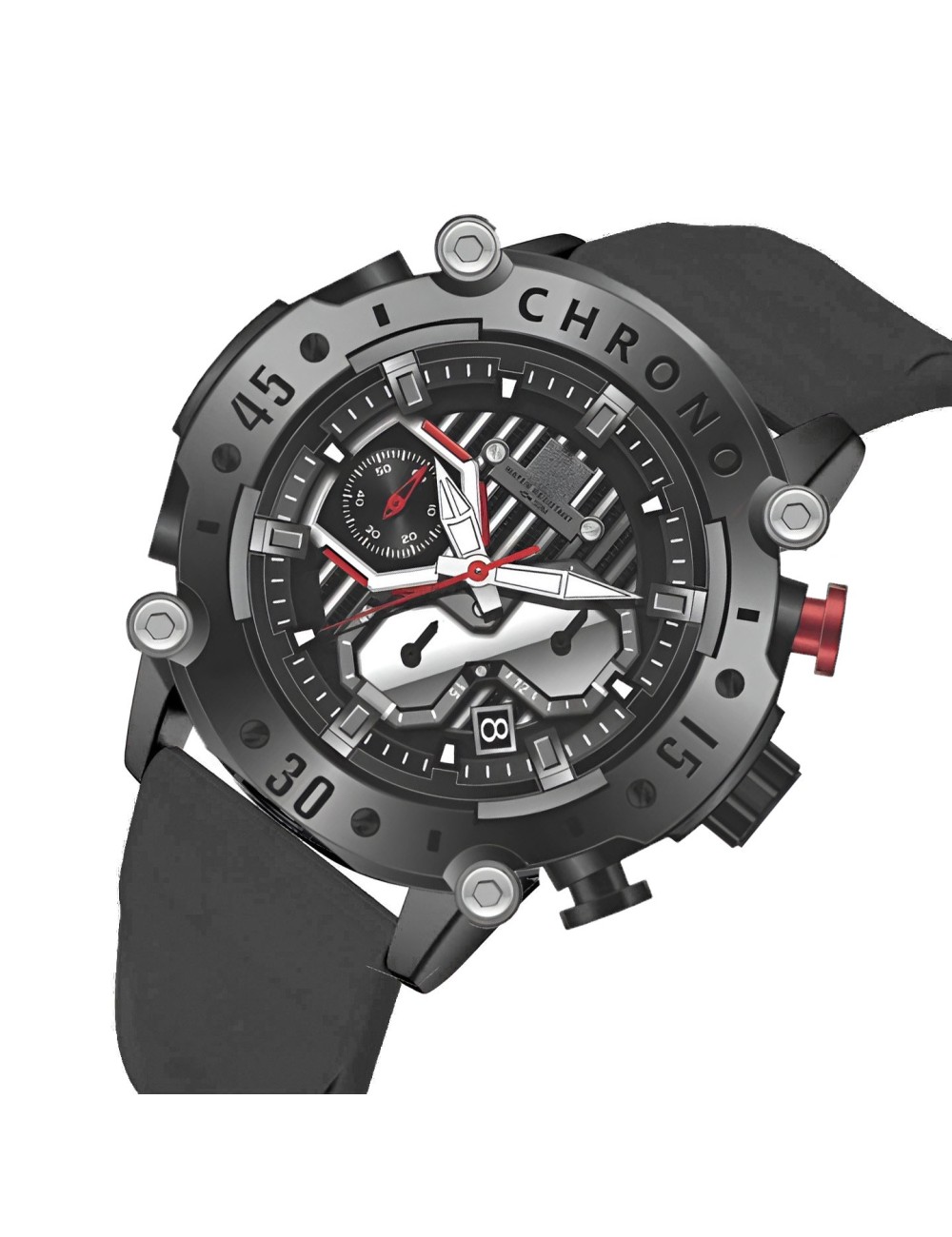 Reloj G-force H4056g Cronografo Funcional Goma + Estuche