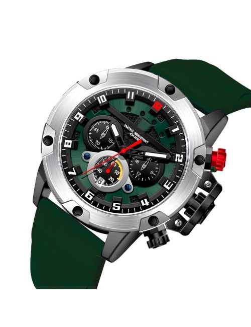Reloj G-force H3958g Cronografo Funcional Goma + Estuche
