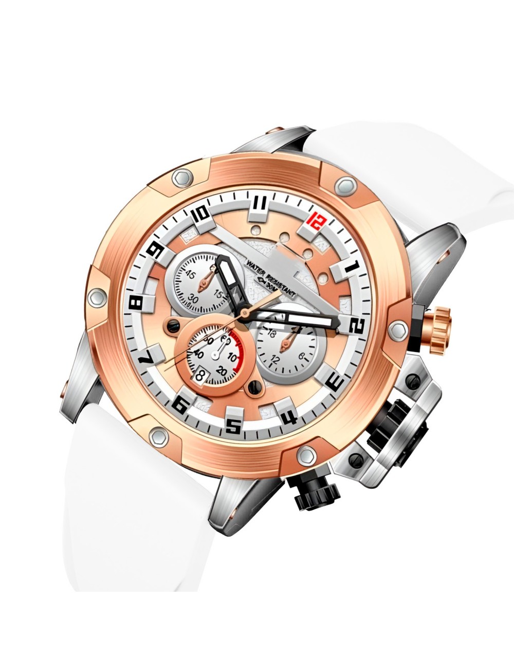 Reloj G-force H3958g Cronografo Funcional Goma + Estuche