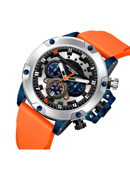 Reloj G-force H3958g Cronografo Funcional Goma + Estuche
