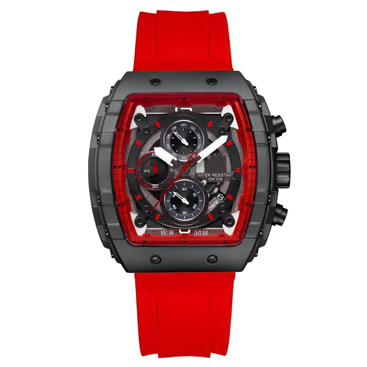 Reloj G-force H3996g Cronografo Funcional Goma + Estuche