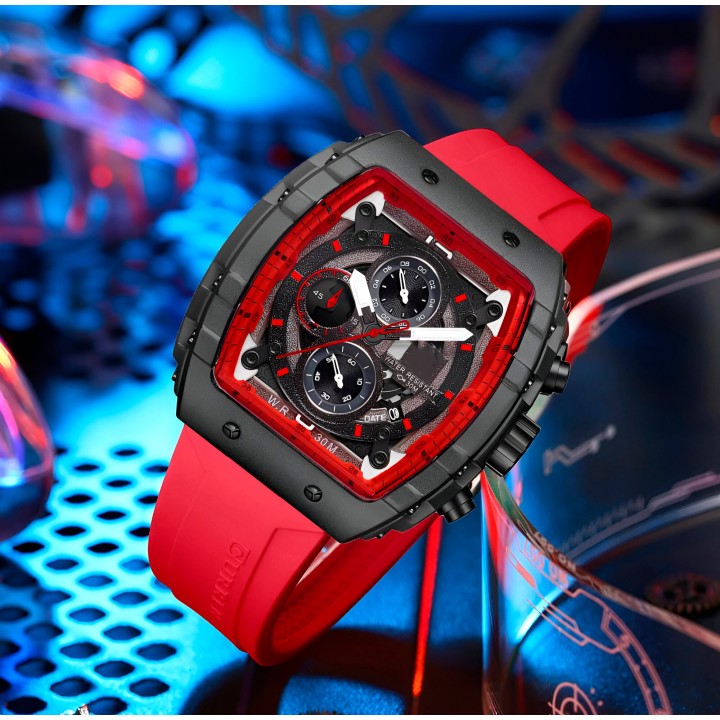 Reloj G-force H3996g Cronografo Funcional Goma + Estuche