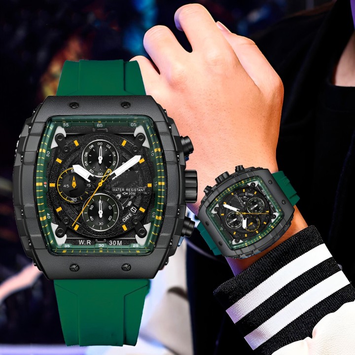 Reloj G-force H3996g Cronografo Funcional Goma + Estuche