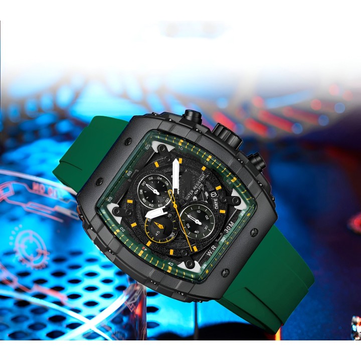 Reloj G-force H3996g Cronografo Funcional Goma + Estuche