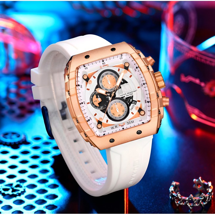 Reloj G-force H3996g Cronografo Funcional Goma + Estuche