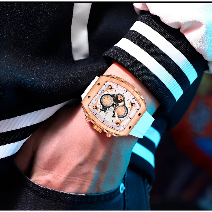 Reloj G-force H3996g Cronografo Funcional Goma + Estuche