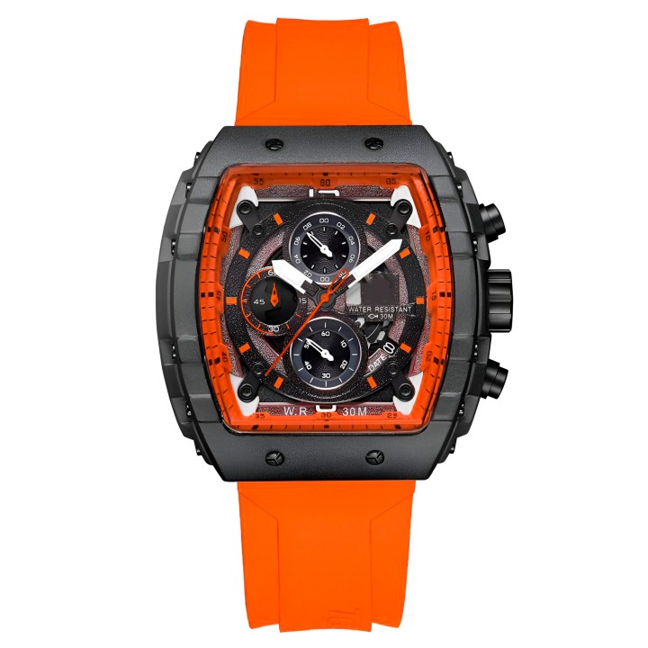 Reloj G-force H3996g Cronografo Funcional Goma + Estuche
