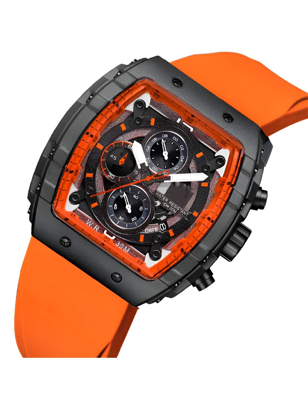 Reloj G-force H3996g Cronografo Funcional Goma + Estuche