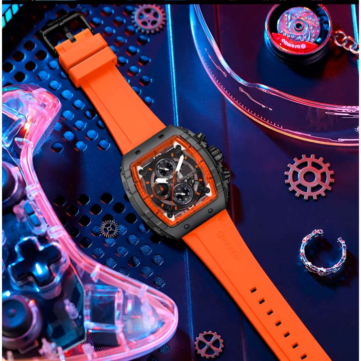 Reloj G-force H3996g Cronografo Funcional Goma + Estuche