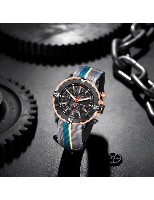 Reloj G-force H4054g Cronografo Funcional Nylon + Estuche