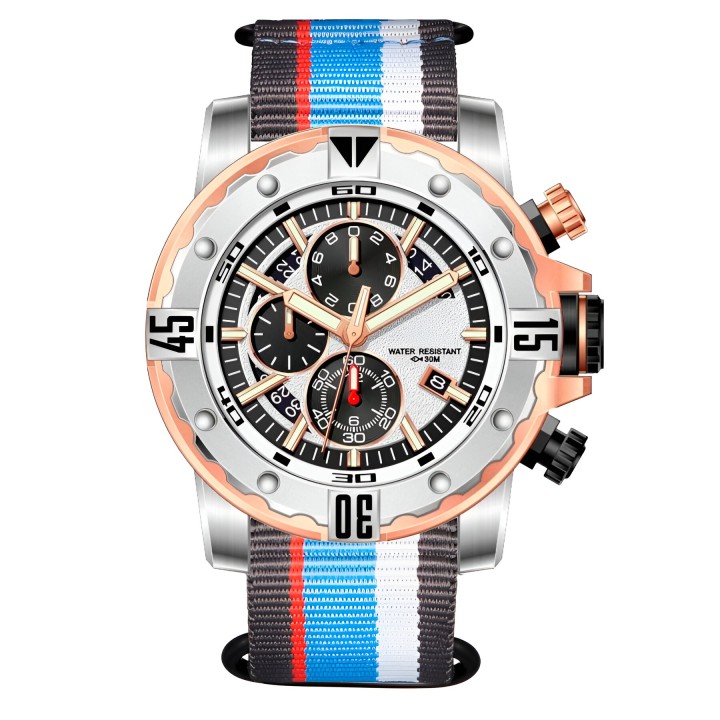 Reloj G-force H4054g Cronografo Funcional Nylon + Estuche