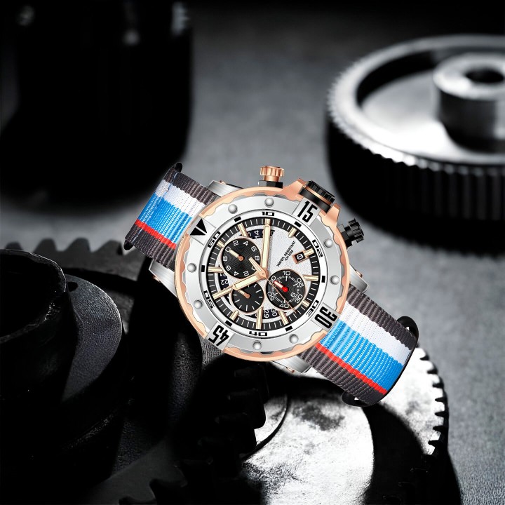 Reloj G-force H4054g Cronografo Funcional Nylon + Estuche