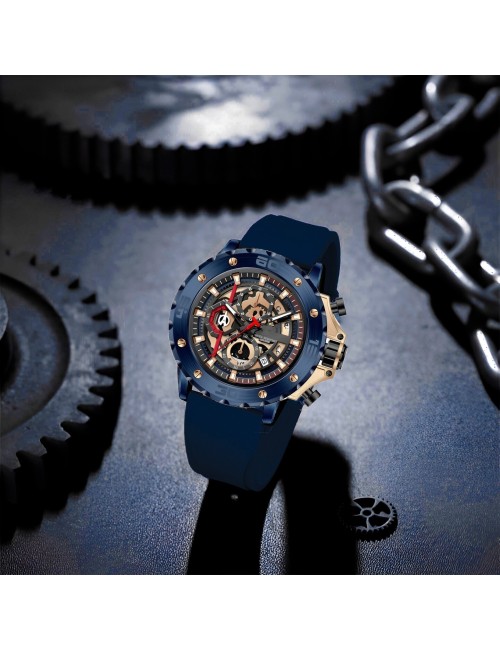 Reloj G-force H3959g Cronografo Funcional Goma + Estuche