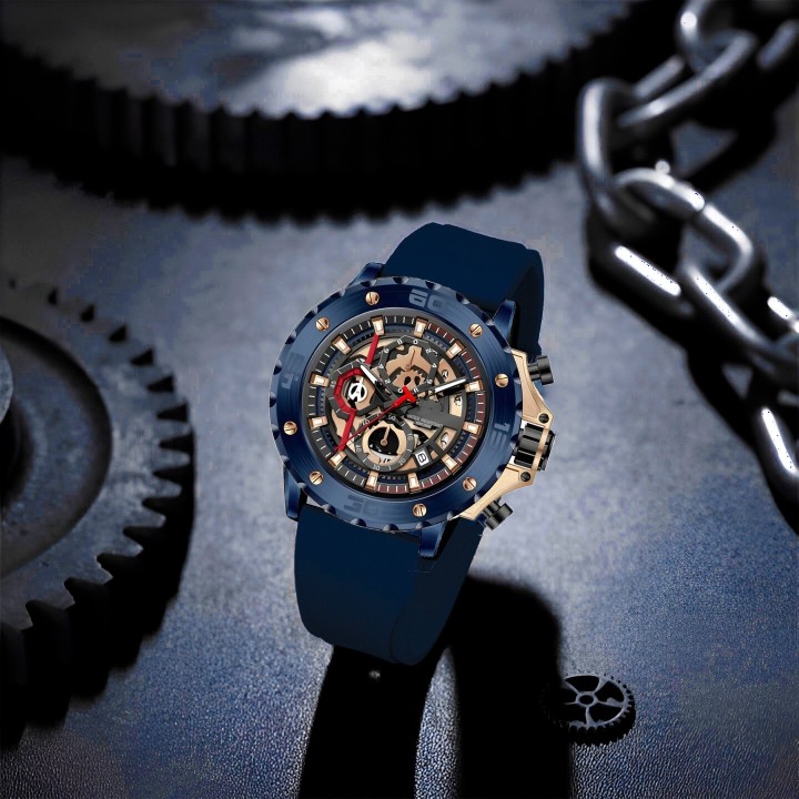 Reloj G-force H3959g Cronografo Funcional Goma + Estuche