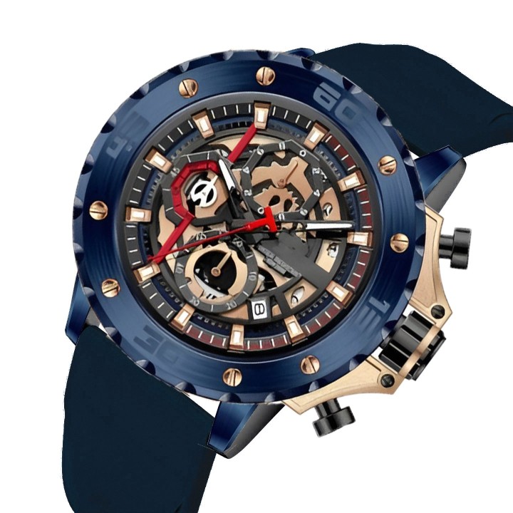 Reloj G-force H3959g Cronografo Funcional Goma + Estuche