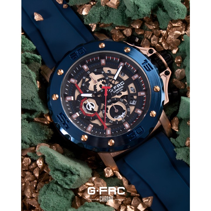 Reloj G-force H3959g Cronografo Funcional Goma + Estuche