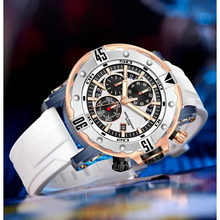 Reloj G-force H3959g Cronografo Funcional Goma + Estuche