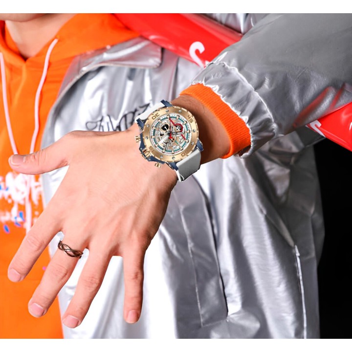Reloj G-force H3959g Cronografo Funcional Goma + Estuche