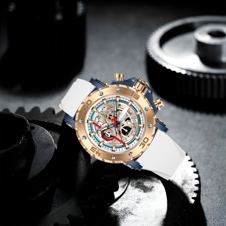 Reloj G-force H3959g Cronografo Funcional Goma + Estuche