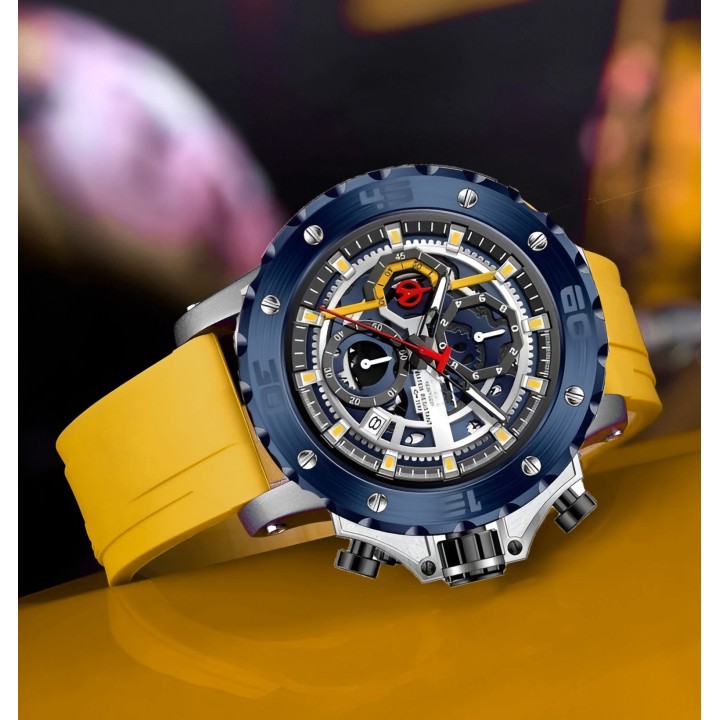 Reloj G-force H3959g Cronografo Funcional Goma + Estuche