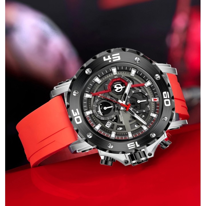 Reloj G-force H3959g Cronografo Funcional Goma + Estuche