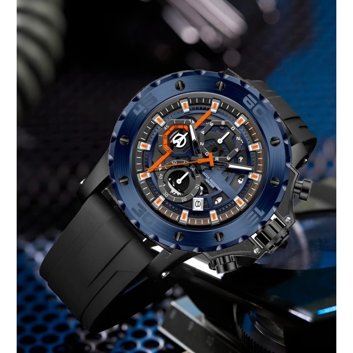 Reloj G-force H3959g Cronografo Funcional Goma + Estuche