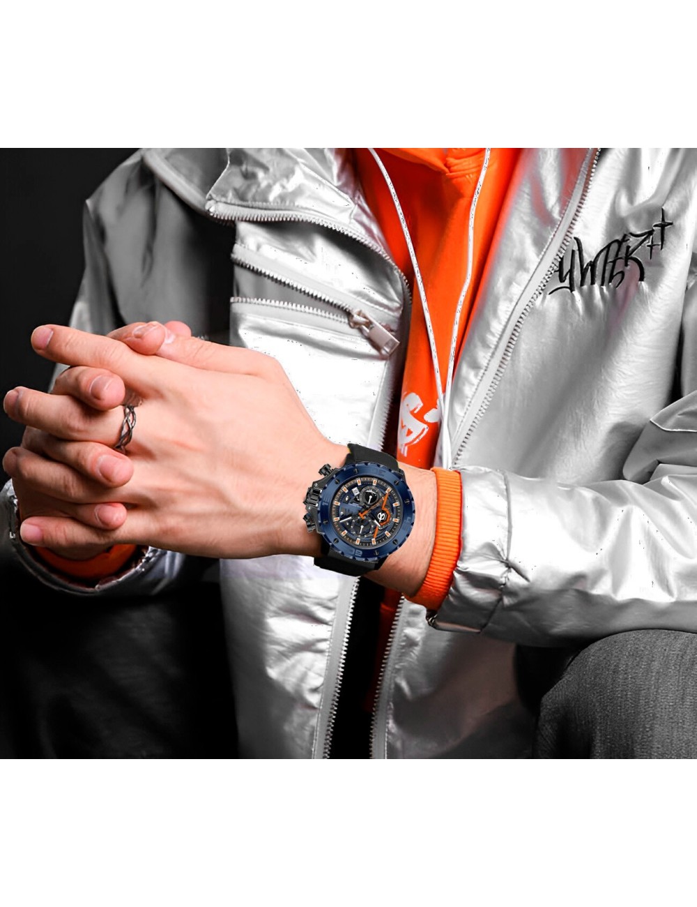 Reloj G-force H3959g Cronografo Funcional Goma + Estuche