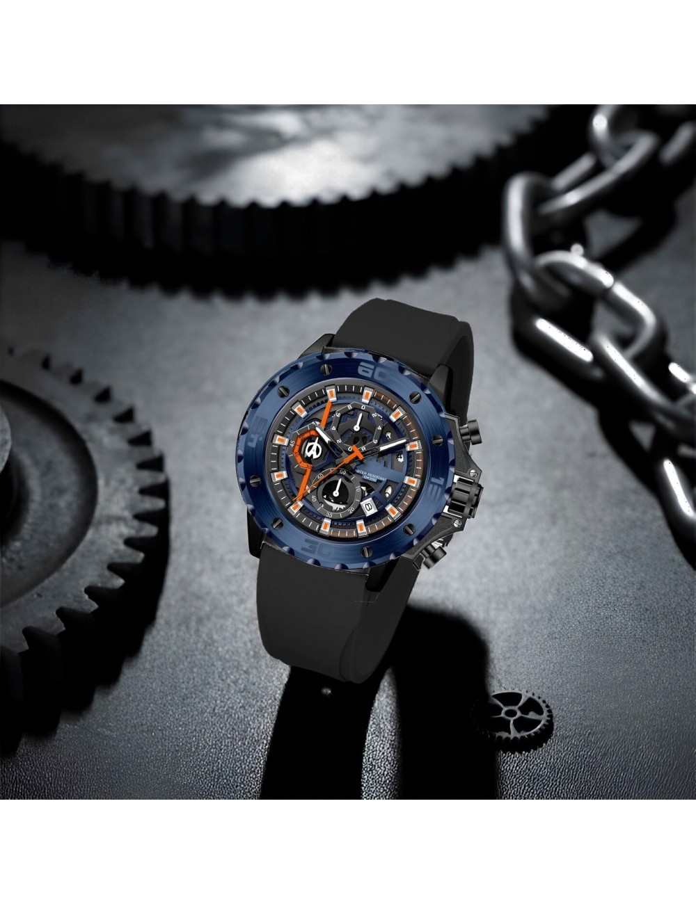 Reloj G-force H3959g Cronografo Funcional Goma + Estuche