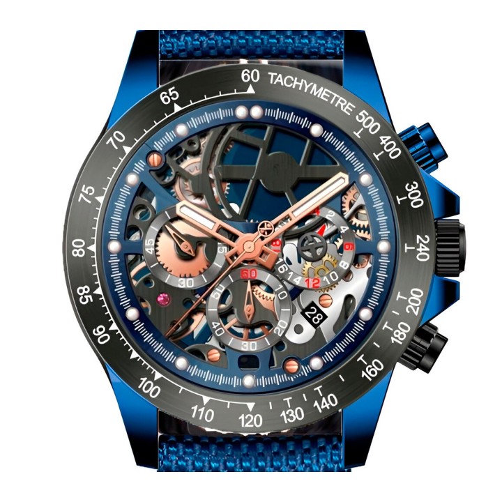 Reloj G-force H4019g Cronografo Funcional Nylon + Estuche