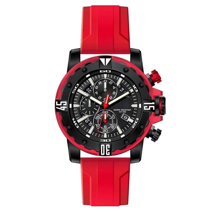 Reloj G-force H3957g Cronografo Funcional Goma + Estuche