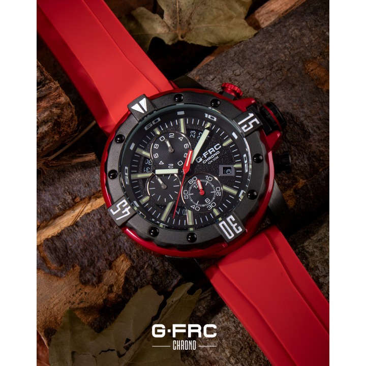 Reloj G-force H3957g Cronografo Funcional Goma + Estuche