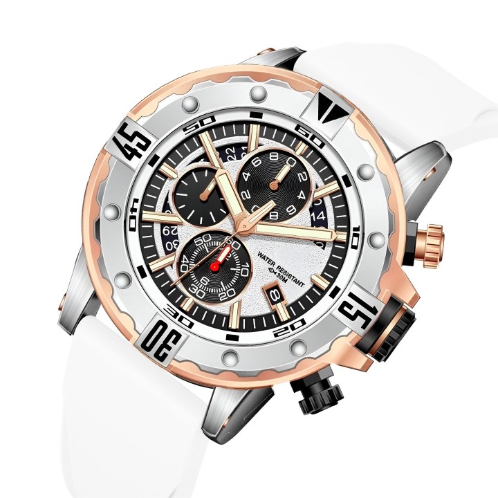 Reloj G-force H3957g Cronografo Funcional Goma + Estuche
