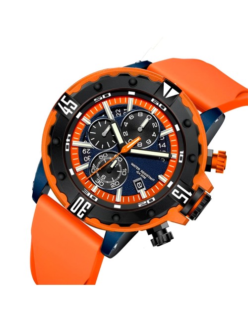 Reloj G-force H3957g Cronografo Funcional Goma + Estuche