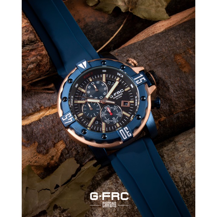 Reloj G-force H3957g Cronografo Funcional Goma + Estuche