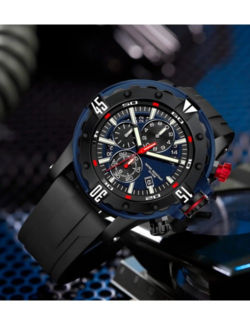 Reloj G-force H3957g Cronografo Funcional Goma + Estuche